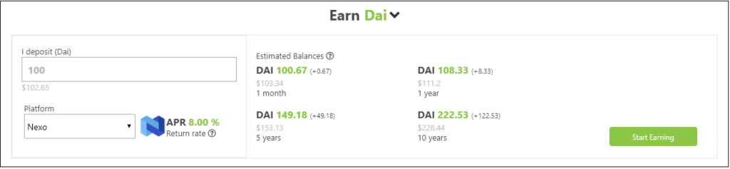 Earn Annual Percentage Returns (APR) Calculator